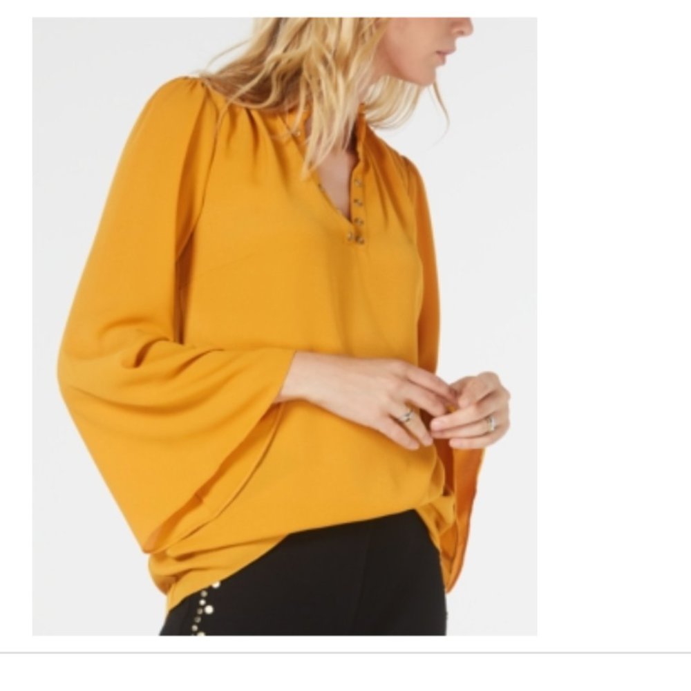 NEW Michael Kors Ruffled Grommet Blouse  XL